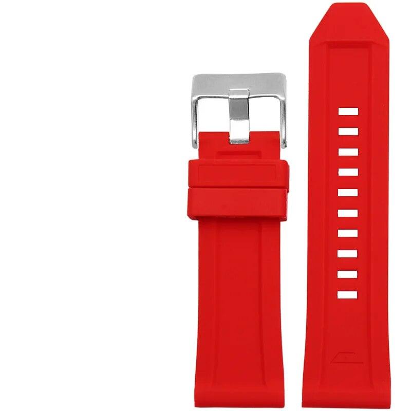 Silikon Kauçuk Bilezik Saat Kayışı 24mm 26mm 28mm dizel DZ4496 DZ4427 DZ4487 DZ4323 DZ4318 DZ4305 Erkek Saat Kayışı