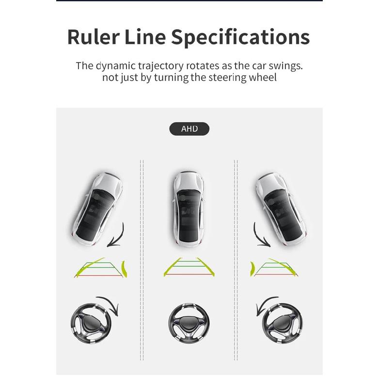 Car Dynamic Trajectory Parking Line Car Rear View Reverse Night Vision Backup Track Camera Universal