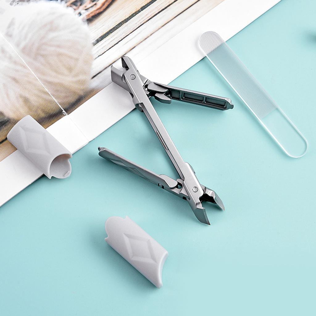 Kleštičky na nehty pro silné nehty Ultra tenké Nerezové Skládací Dvouhlavé Zakřivené Šikmé Zastřihovače