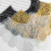 Elegant Beads Lace Collar Patches Adhesive For Wedding Gowns And Evening Dresses