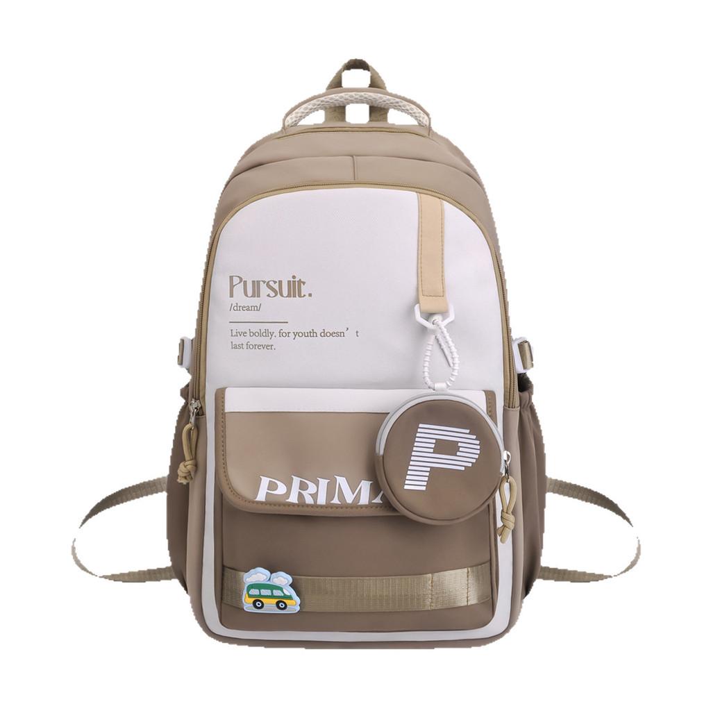 Capacity School Large Backpack For Teens With Nylon Fabric And Letter Print