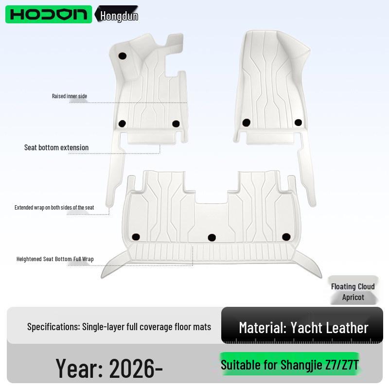 Shangjie Z7/Z7T Full Coverage 2026 Floor & Trunk Mats - Car Interior Decorative Accessories