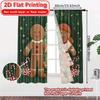 2D Flat Printing  2pcs Gingerbread Joy Chic Chic Curtain Durable Polyester Curtains Home Decor Suitable for Bedroom & Living Room
