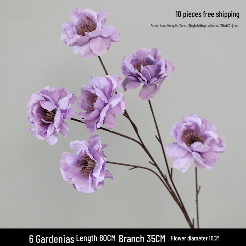 Purple Floral Wedding Arrangement - Silk Hydrangea, Rose, Bamboo Leaves & Grass for Flower Arches