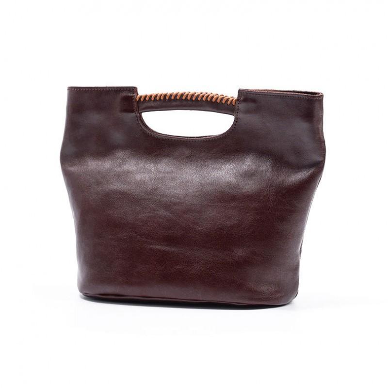 Fashionable Retro Style Genuine Leather Bucket Bag Women Full Tree Cream Vegetable Tanned Cowhide Handbag Crossbody