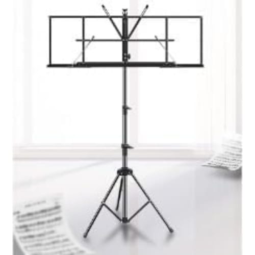 Qfmr Music Stand, Extra Wide, Portable, Height-Adjustable, Folding Music Stand for Guitar and Guzheng (1.6cm Tall)