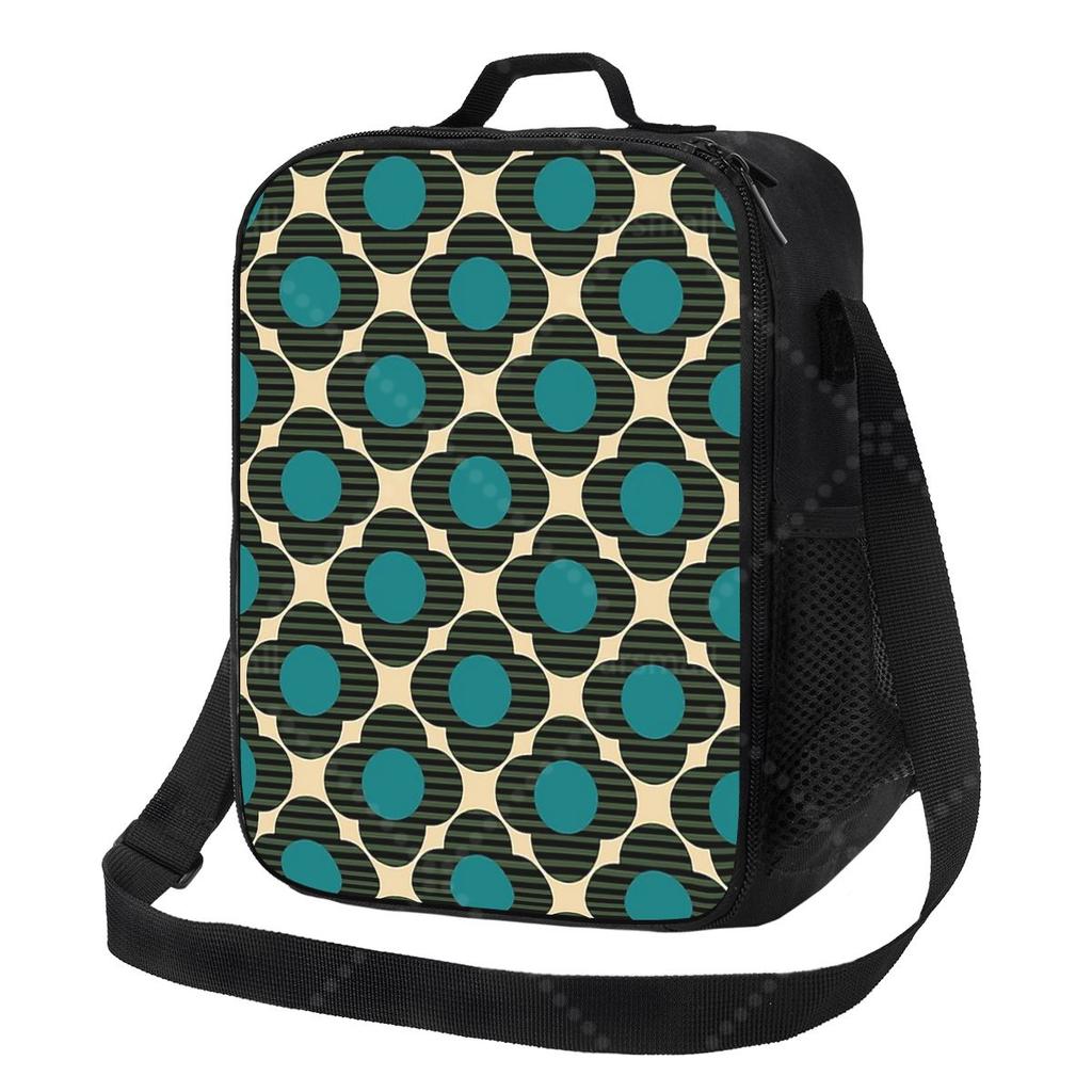 Orla Kiely Multi Stem Lunch Bag with Adjustable Shoulder Strap Reusable Thermal Bento Tote for Work Picnic Beach