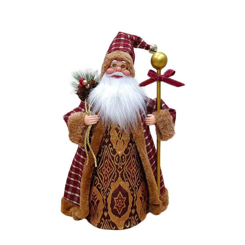 Christmas Santa Doll Decoration Multipurpose Party Favors Gifts Standing Figurines Sculptures for Bedroom Indoor Holiday Coffee Table Decoration