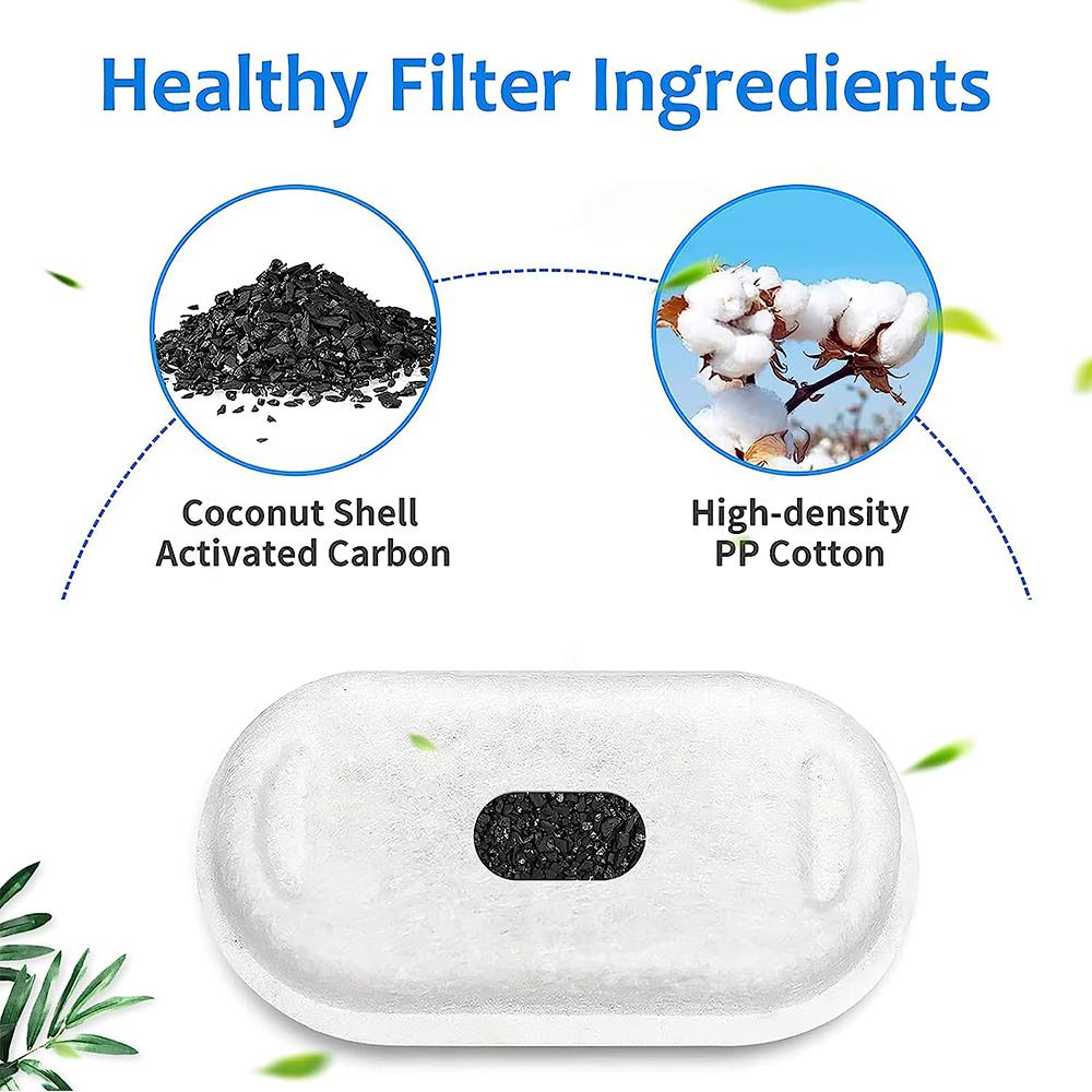 Cat Water Fountain Filters 8 Pcs Cat Fountain Filter Replacement with 8 Sponges