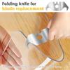 100Pcs SK5 Hooked Trimming Knife Blade Heavy Duty Utility Hook Blade Hooked Razor Accessory for Cable and Wire Stripping PVC