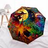 Enchanted Moonlit Witch's Night Wall Art PrintUmbrella, Portable 3-Fold Compact Umbrella for Men & Women Gift