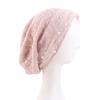 Beading Muslim Hijab Hats Cotton Turban Head Wrap Headwrap Underscarf Hat  Cancer Bandanas