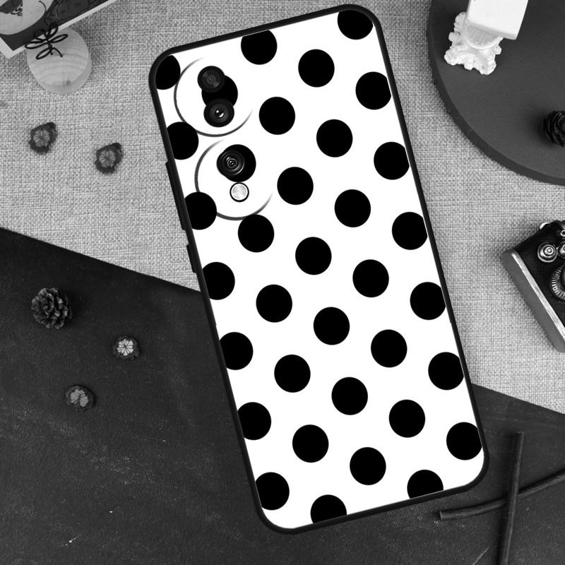 Black And White Polka Dot Case For Honor Magic 7 Pro 6 5 Cover For Honor 200 400 Lite 90 70 50 X9 X8a X8b X9a X9b X9c