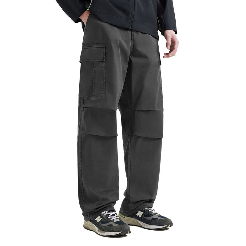 American Street Style Multi-Pocket Pleated Wide-Leg Cargo Pants for Men, 2025 Autumn New Trendy Brand Retro Loose Cargo Pants