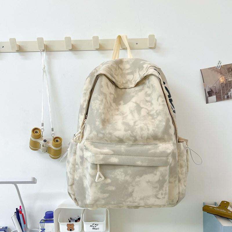 School bag Mori college student simple versatile backpack large capacity light commuter alphabet backpack