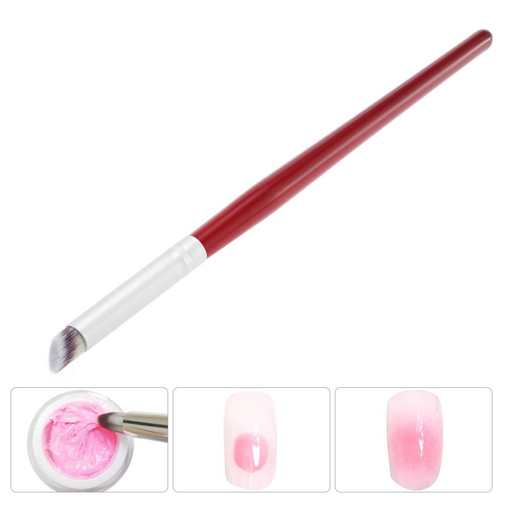 1 Pc Gradient Nail Design Red Plastic Handle Processing UV Gel Drawing Painting Pen DIY Tool Art Decorations