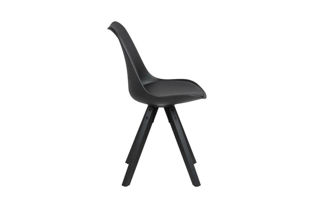 BLACK plastic Dima chair with dining cushion