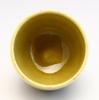 Seto ware, Hatano Masanori, round sake cup (wooden box), yellow Seto porcelain, 136-0027