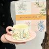 High-value light luxury birthday gift retro coffee cup and saucer gift box set, gift box for girls and girlfriends