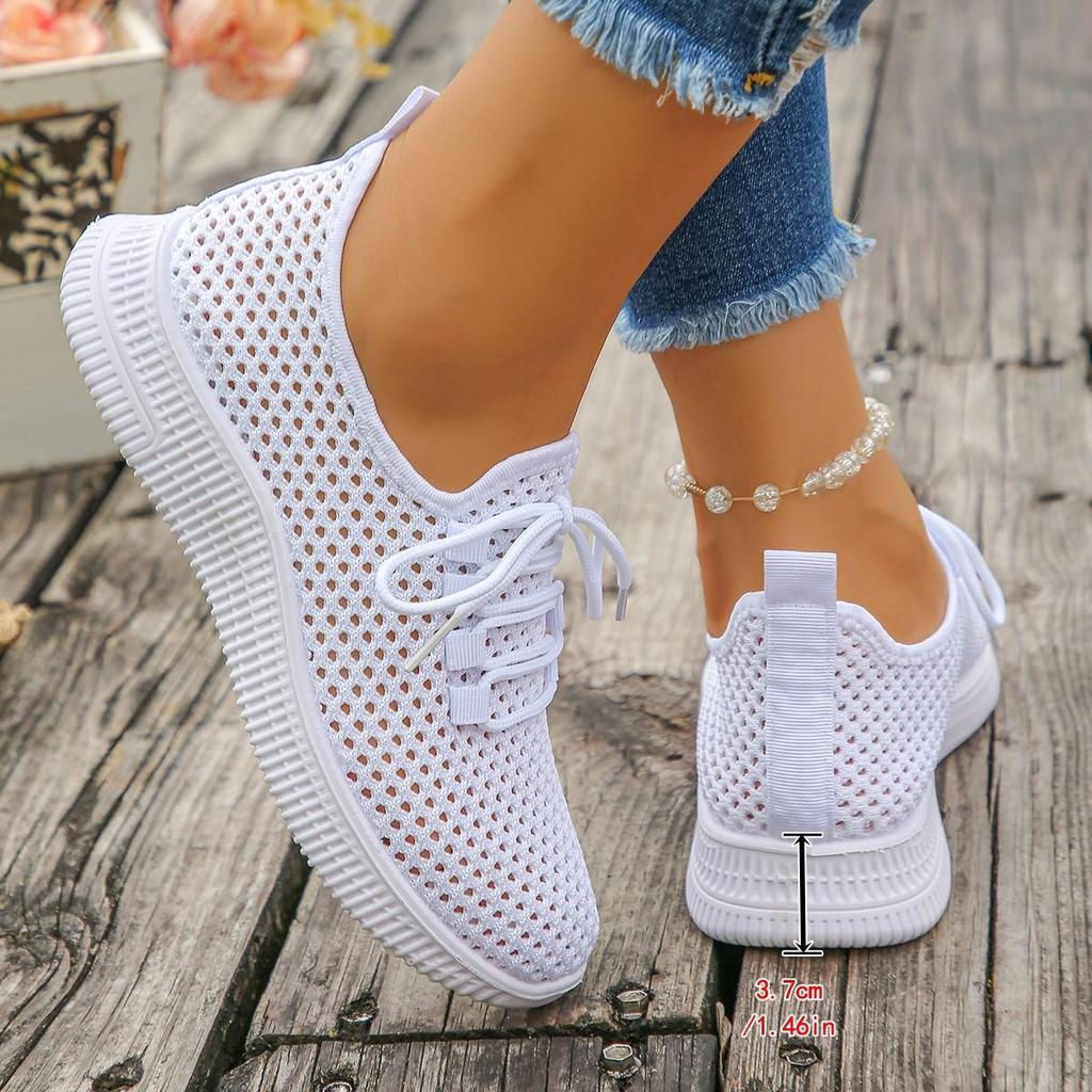 New Large-sized Summer Mesh Shoes for Women, Casual Running Sports Shoes, Mesh Breathable and Comfortable Sports Shoes