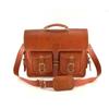 Genuine Vintage Leather Men's Messenger Shoulder Laptop Bag Briefcase