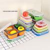 Dinner Box 4 Sets Folding Fresh Food Box Outdoor When The Box Silicone Folding Lunch Box