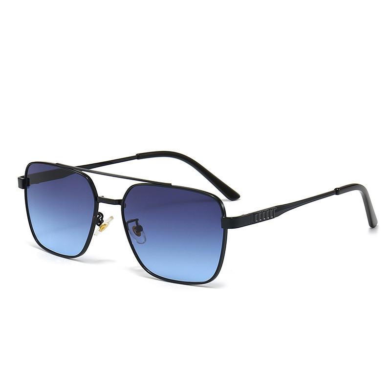 

Classic Square Metal Sunglasses 2023 Fashion Trend Uv400 Protection Driving Sun Glasses Gold Frame Black Lens StyleF