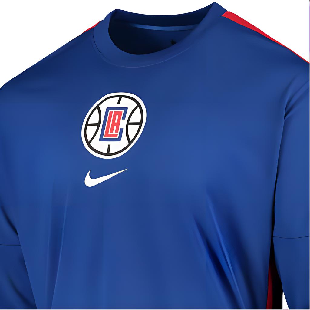 Nike Los Angeles Clippers Casual Sports Round Neck Shooting Performance Long Sleeve T-Shirt Unisex T-Shirt Blue CN3356-495