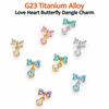 Internally Threaded Body Piercing Jewelry G23 Titanium Dangle Charm Earring  Cartilage Piercing