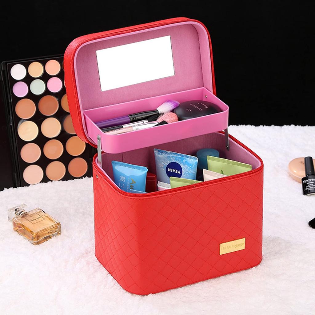 Makeup Cosmetic Large Korean Small Item Cosmetic Large with Antique Girl IBUKI-STYLE Box, Box, Portable, Capacity, Makeup, Travel, Style, Pouch, Bag,