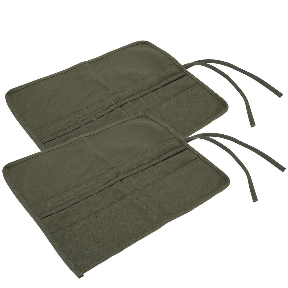 2Pcs Canvas Paint Brush Holder Gouache Oil Pen Storage Bag Roll Pen Case Artist Painting Sketch