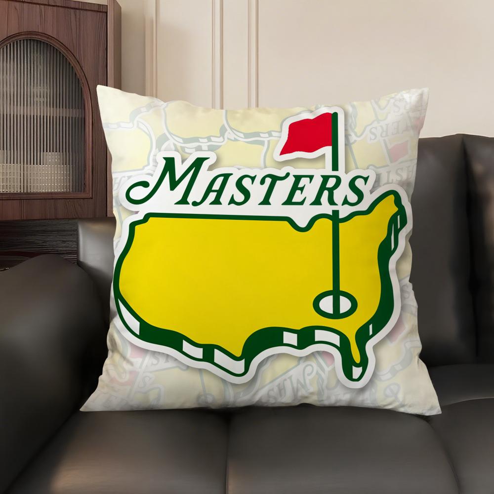 Masters Golf Printing Cushion Cover Pillowcase Comfort Sofa Bed Silky Elegant Invisible Zipper Decorative Cushion Cover