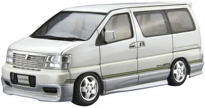 Aoshima Bunka Kyozai Seria Model Samochodu Nissan E50 Elgrand 1999 Model Plastikowy 1/24 Nr 123