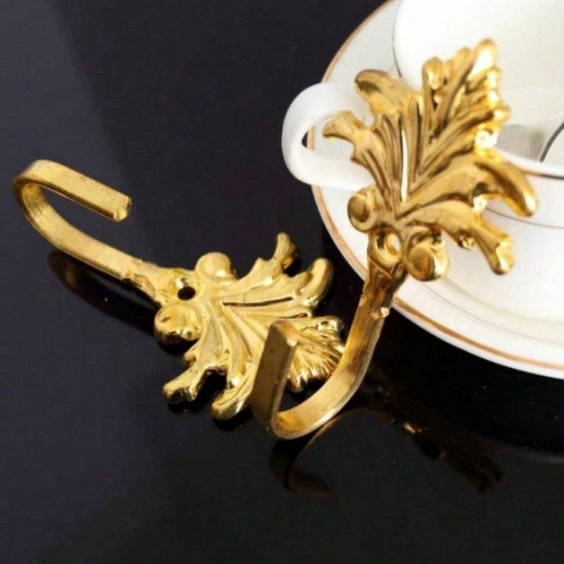 Vintage Metal Leaf Wall Hooks for Home Decor and Organization Ideal for Hanging Curtains Keys Towels Hats in Bathroom Door