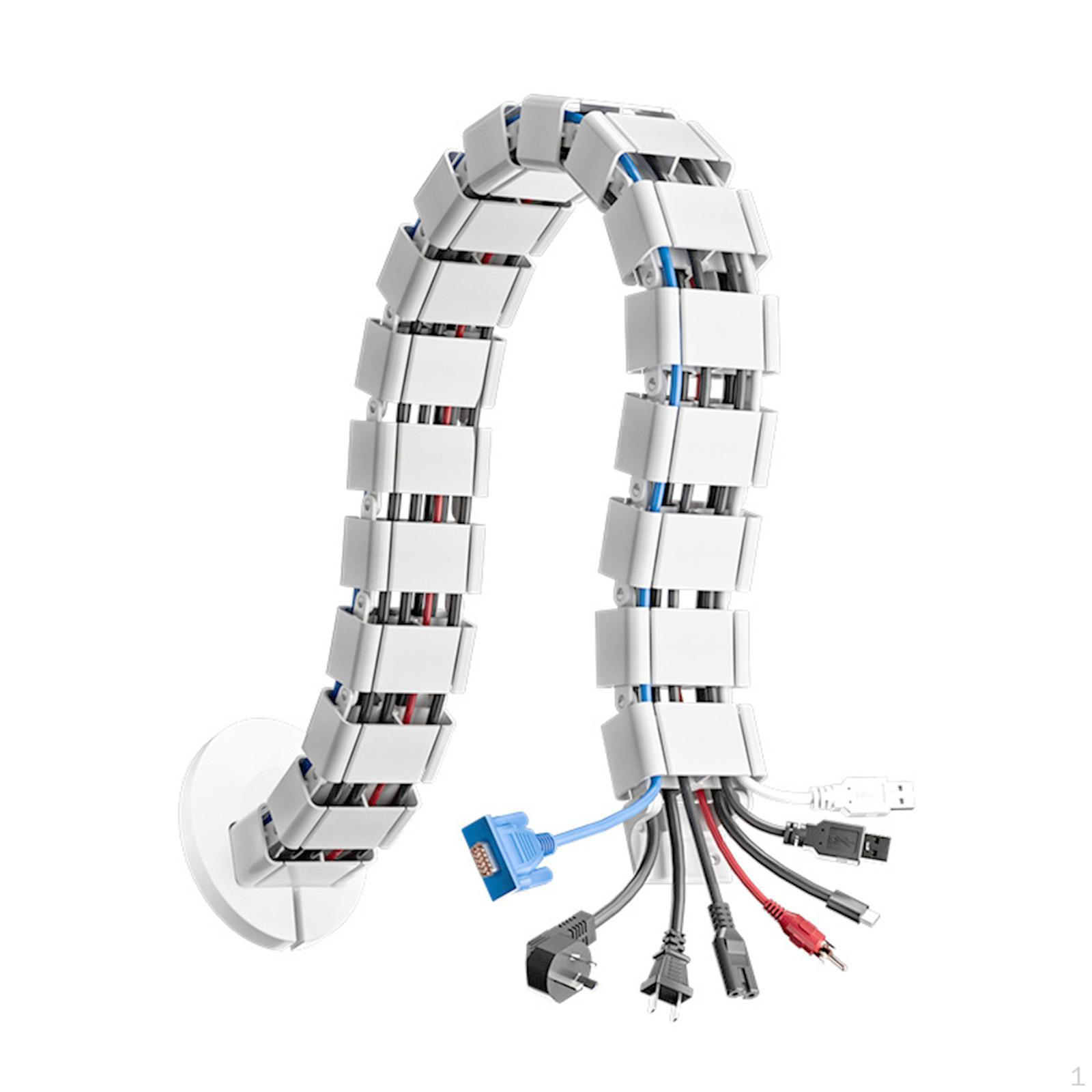 

Комплект для укладки кабелей позвоночника Кабель-канал Многоцелевая трубка для прокладки проводов для офисных совещаний белый