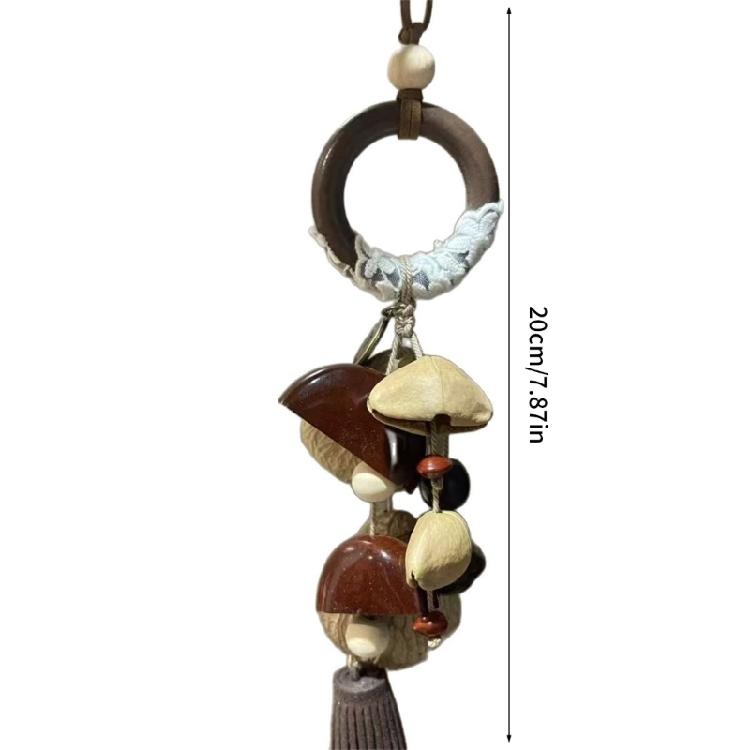 Sign Ornament Handcrafted Keychain Accessory Stress Relief Sound Nut Shell Hanging Charm Mindful Living Gift