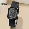 Square Dial Watch Quartz for Women, Casual Silicone Strap Wristwatch with Strap, Accurate Lightweight Wristwatch, Fashion Accessory Precise