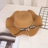 Women Summer Elegant Bowknot Pearl Beach Cap