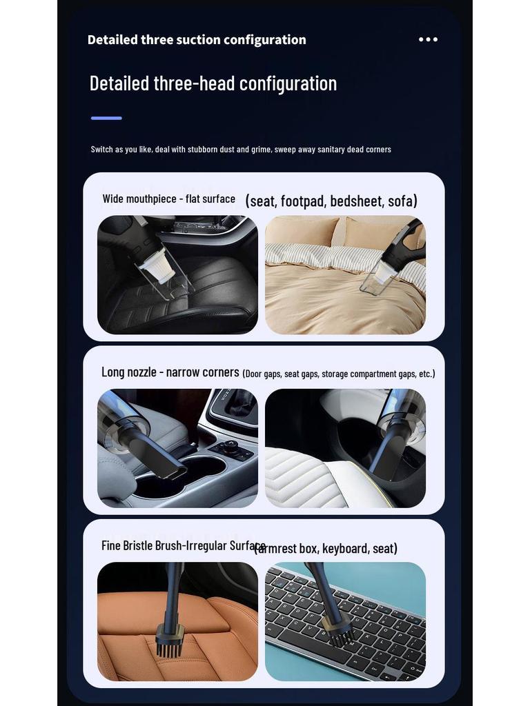 Aspirateur sans fil rechargeable à main: Aspiration puissante, compacte et double usage pour la voiture et la maison