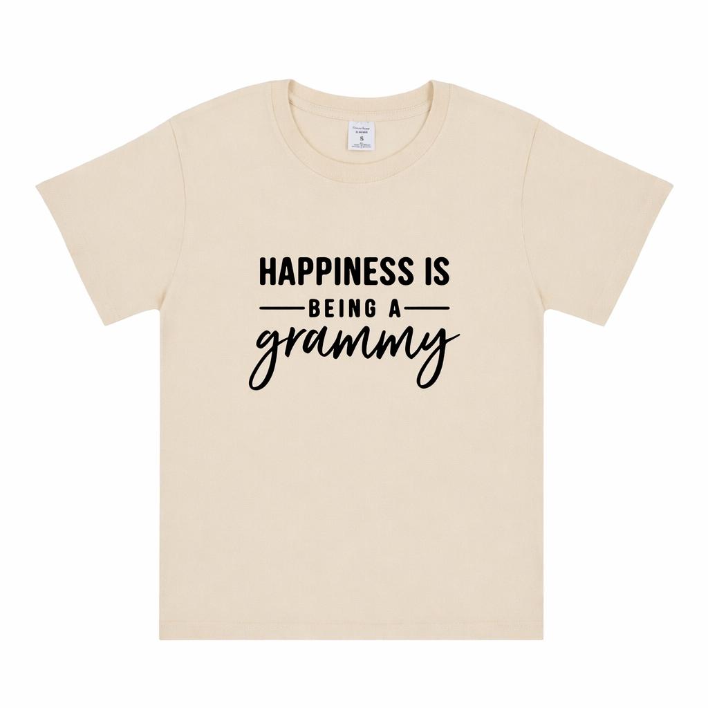 Happiness Is Being a Grammy Shirt for WoUnisex 100 Cotton Funny Grandma Graphic Tee Mothers Day Grandmother Gift