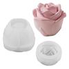 3D Rose Flower Candle Holder Molds Resins Jar Molds with Lid Molds for Making Candle Cup Jewelry Case Tealight Holder