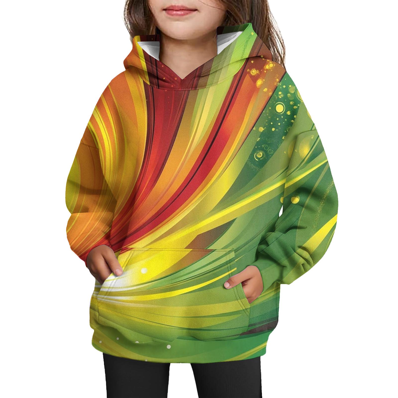 

Girls Hooded Tie- Sweatshirt - Pullover Print Top Carnival Day 90 жёлтый