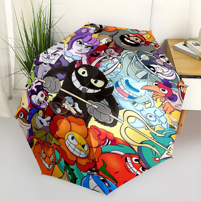 

1pc Chibi-Robo! Outdoor Umbrella - Automatic Opening/Closing, Portable 3-Fold Design with 8-Bone Iron Frame, Perfect Gift for Chibi-Robo Fans, Travele