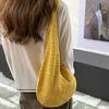 Yogodlns Retro Knitted Net Bag Shoulder Tote Beach Holiday Women's Bag Weaving Art Style Casual Minimalist Polyester Handbags