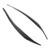 Front Headlight Eyebrow Cover ABS Black Front Headlight Lamp Eyebrow Cover Trim for 5 Series F10 LCI 2014 to 2016