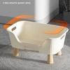 Simple Semi Enclosed Large Capacity Splashproof Cat Litter Box With Height Increase Cat Toilet Cleaning Basin Pet Supplies