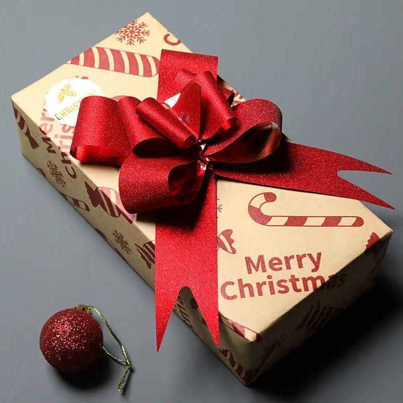 Shiny Double-Sided Red Ribbon Bow for Weddings, Gifts, and Events