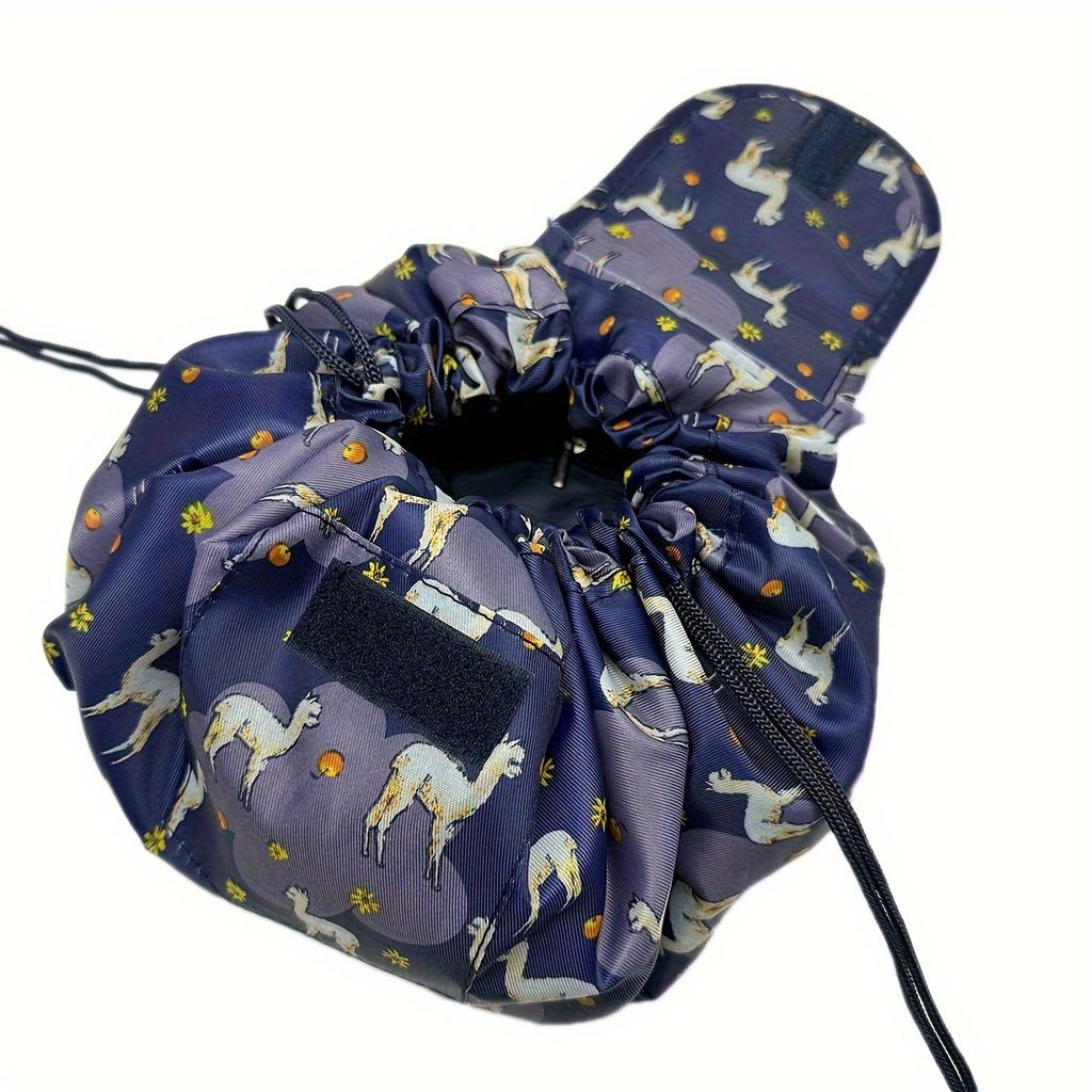Five-Color Fashionable Drawstring Makeup Bag Storage Bag, Portable Travel Storage Makeup Bag One-Piece Set