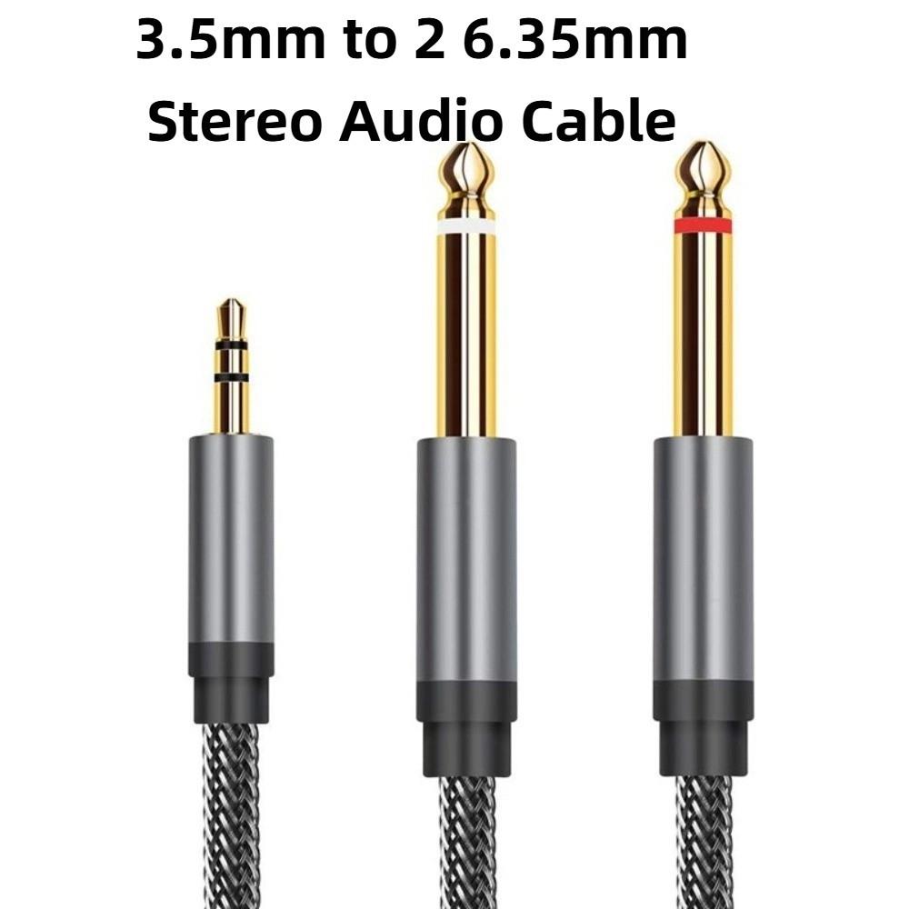 2 in 1 3.5mm To 6.35mm Audio Splitter Cable 3.5mm Jack To 6.5mm Jack Cable  Audio Accessories