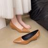 2026 Scarpe con Tacco Alto a Punta Donna Sexy Colore Unico Zeppe Slip-On Scarpe Basse Argento Giallo Scarpe Eleganti